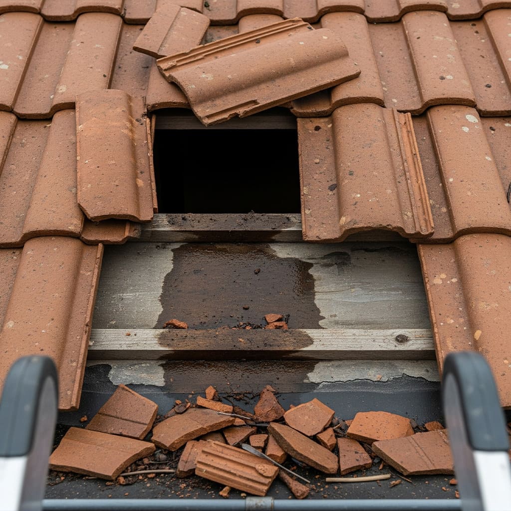 Réparation d'une fuite de toiture par SAS BATIUM à Angoulême en Charente