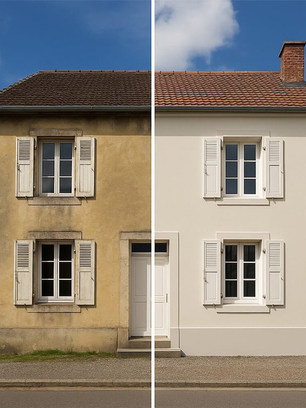 Ravalement de façade réalisé par SAS BATIUM à Angoulême en Charente